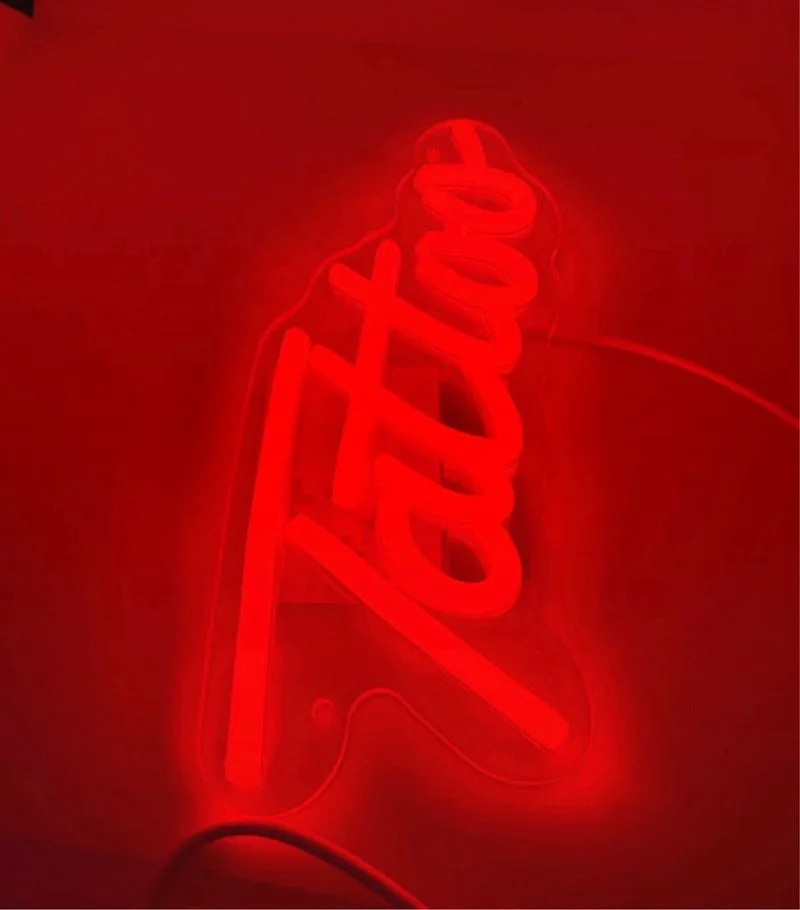 Cartel LED Neón Tattoo Rojo