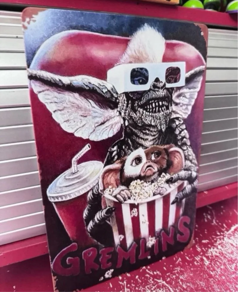 Cartel de metal Gremlins