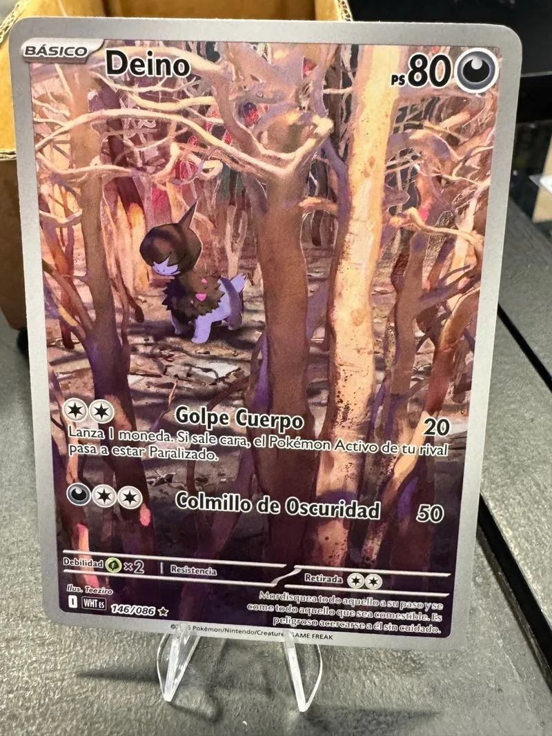 Carta Pokémon Deino 146/086 Básico
