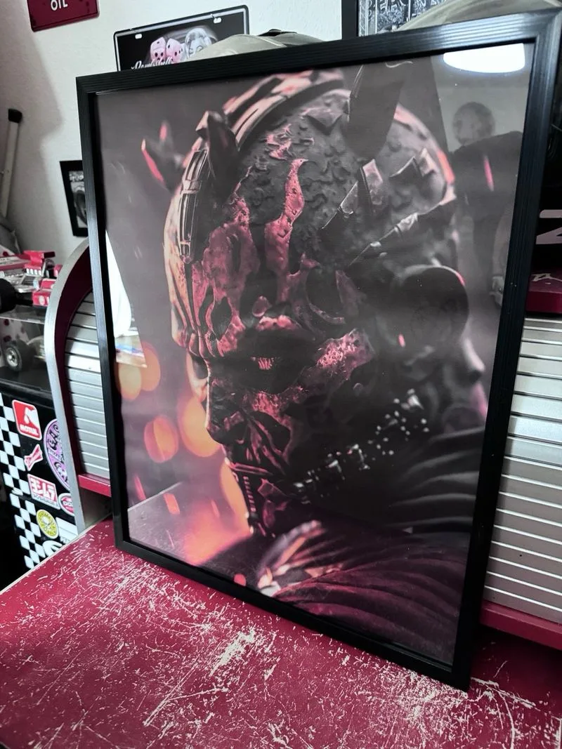 Star Wars Darth Maul poster de 50x40 enmarcado