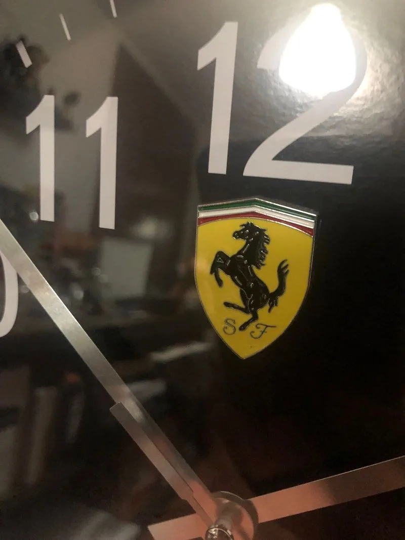 Reloj de pared tematizado Racing Ferrari