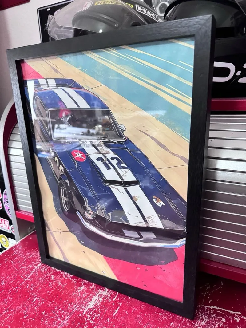 Lienzo enmarcado Ford mustang racing 30x40