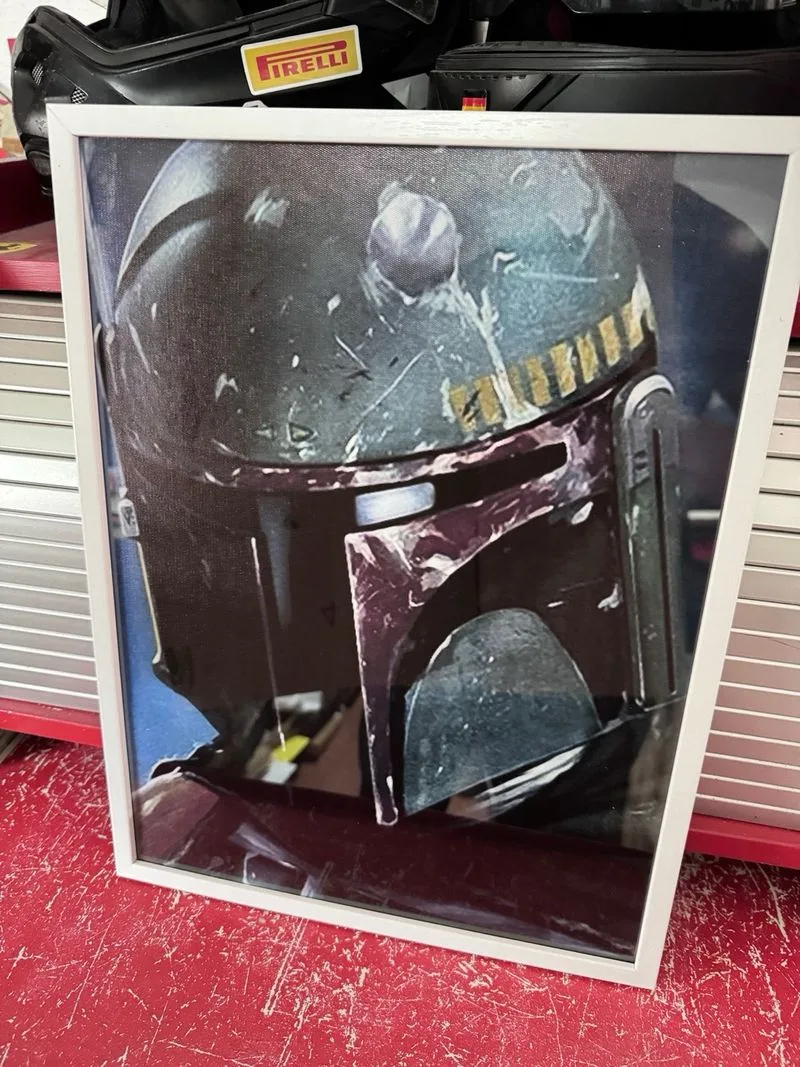 Boba Fett Star Wars lienzo enmarcado de 30x40