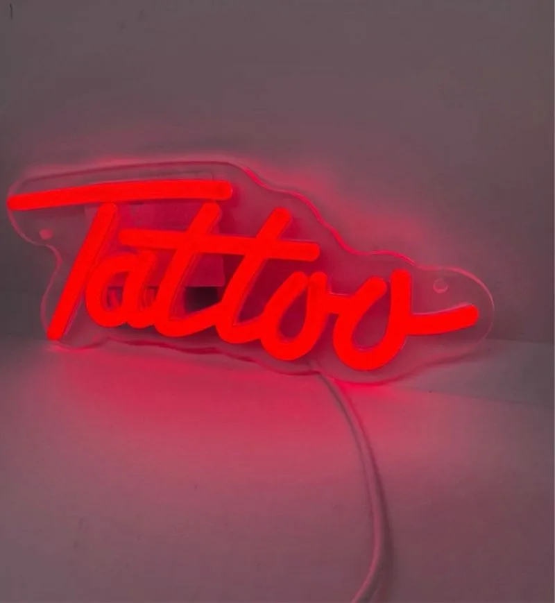 Cartel LED Neón Tattoo Rojo