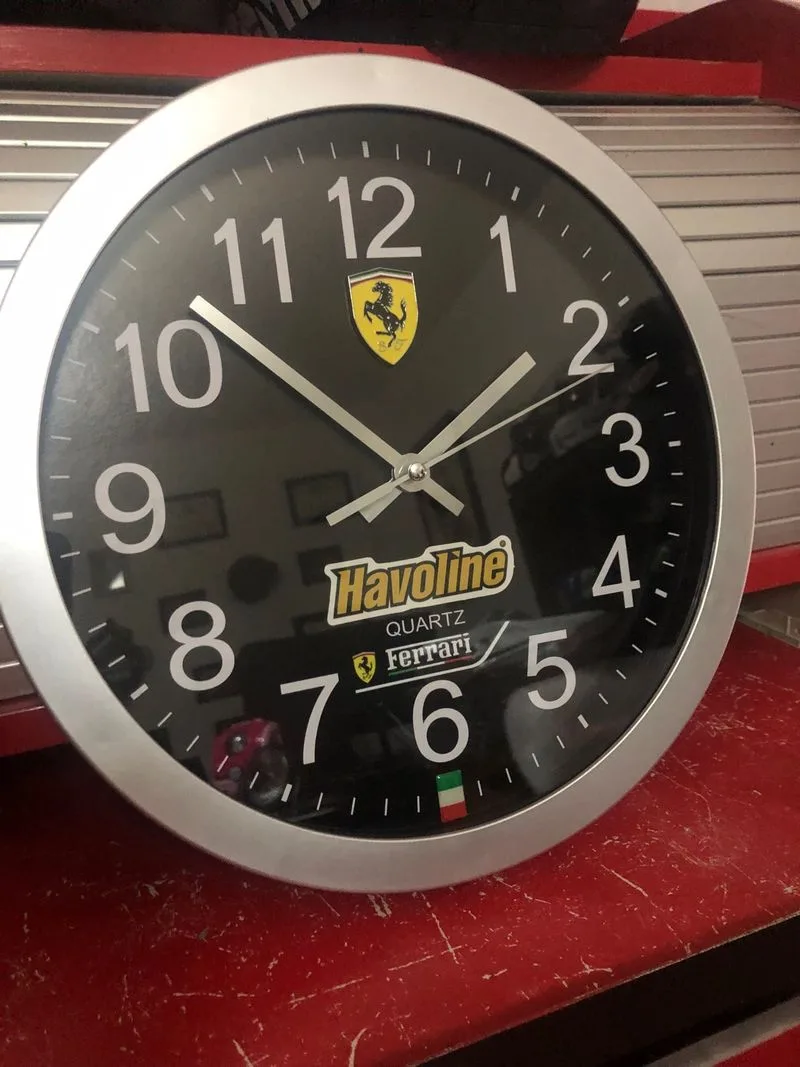 Reloj de pared tematizado Racing Ferrari
