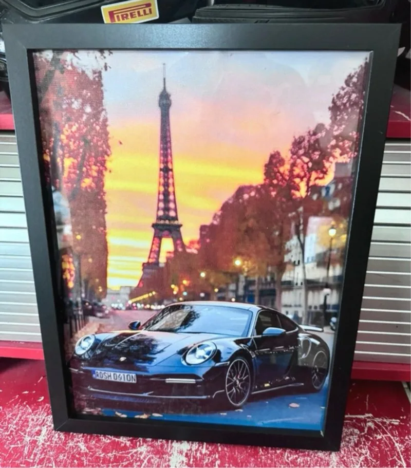 Lienzo enmarcado Porsche en París