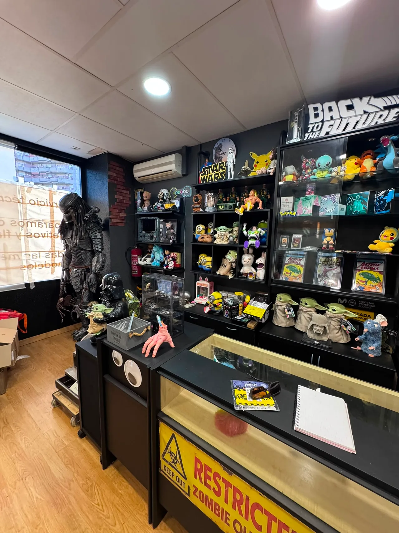 Vista de la tienda desde el fondo